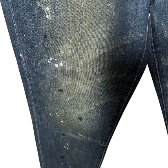 Wildfox NWOT Size 28 Baggy Crop Jean Da Vinci Distressed Paint splatter Cotton - Picture 5 of 16